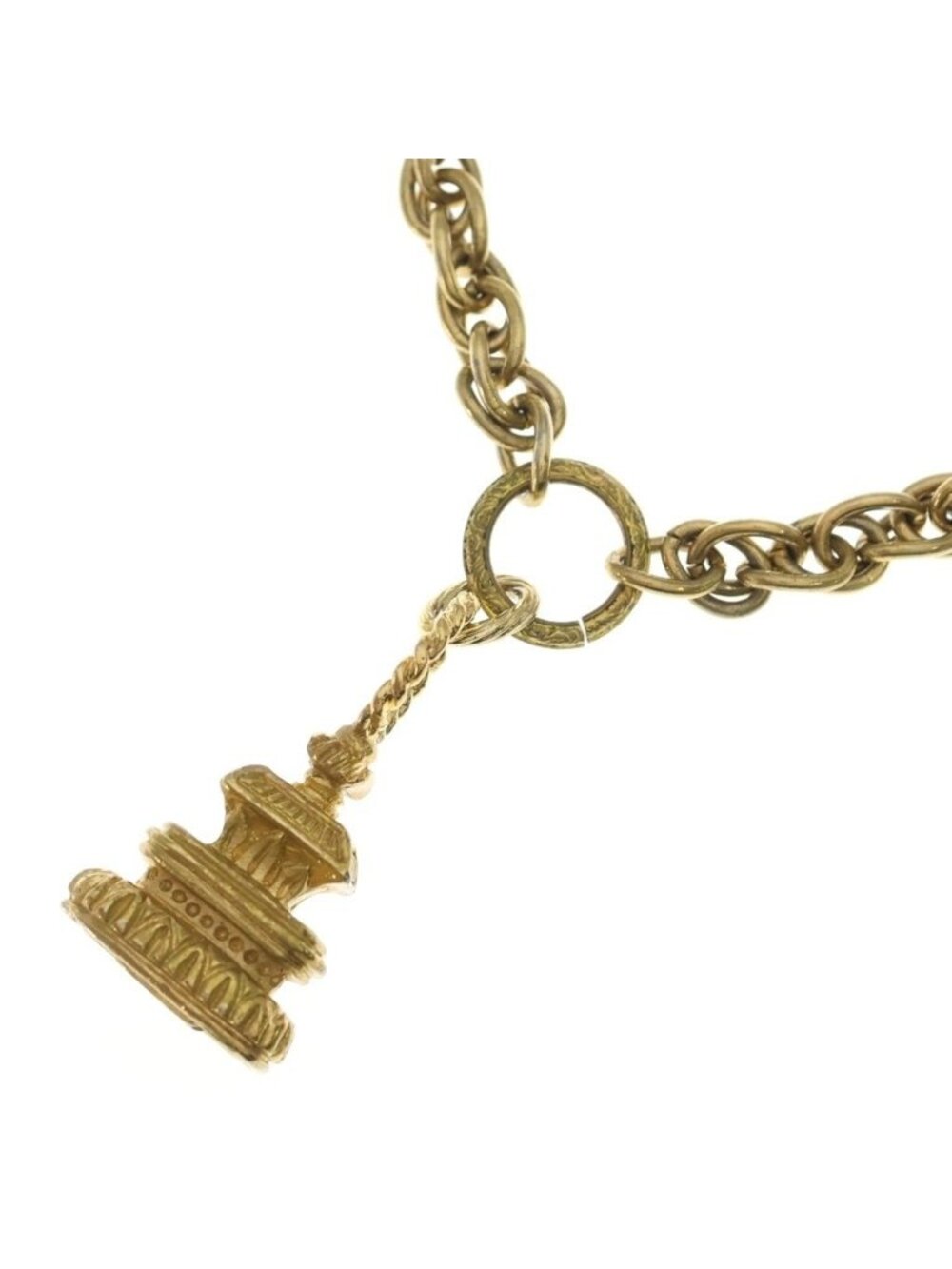 Chanel Motif Chain Necklace Gold